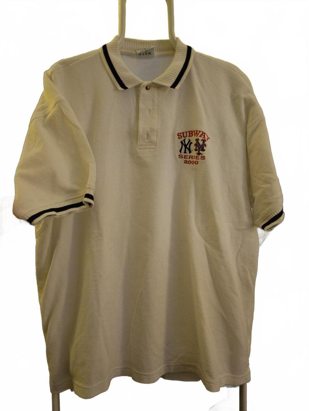 VINTAGE 2000 NEW NY New York Yankees vs Mets Subway Series World Series Polo L